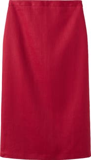MANGO Linen Midi Skirt
