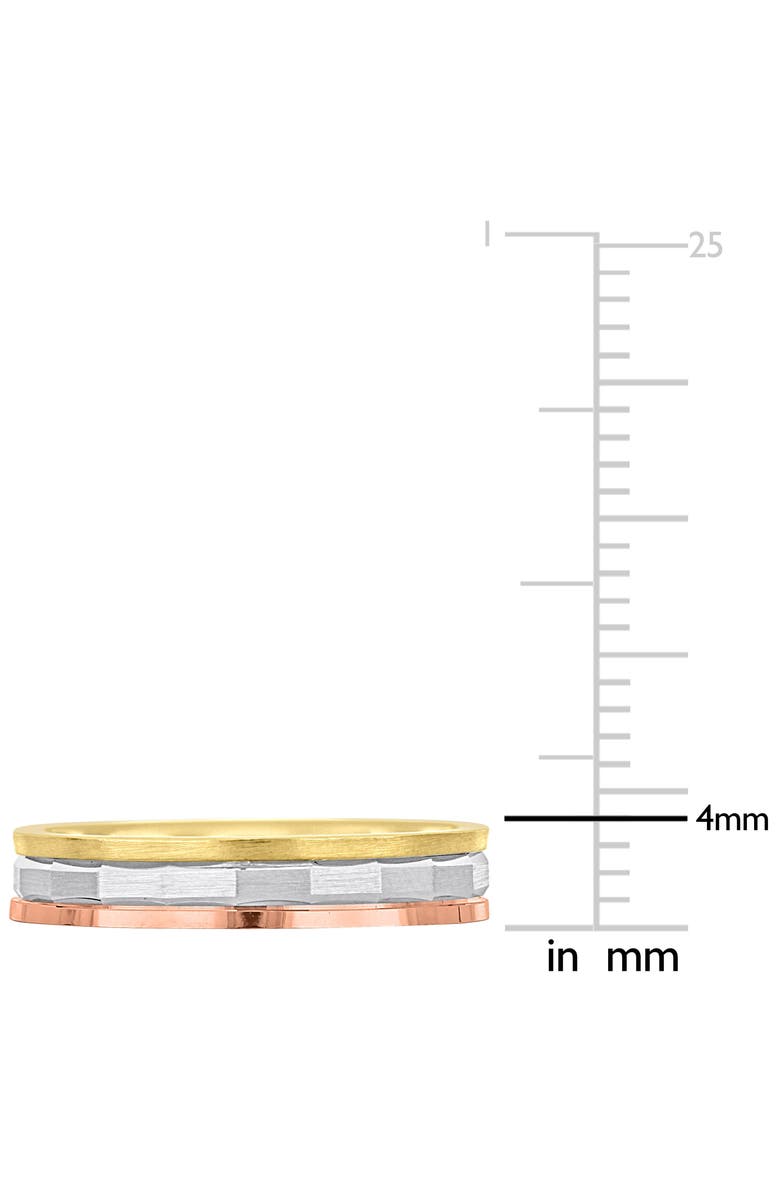 Julianna B. Hammered & Brushed Finish Band 14k 3-Tone, Alternate, color, 