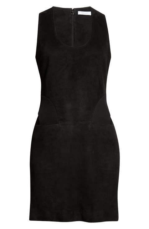 Sleeveless Suede Minidress