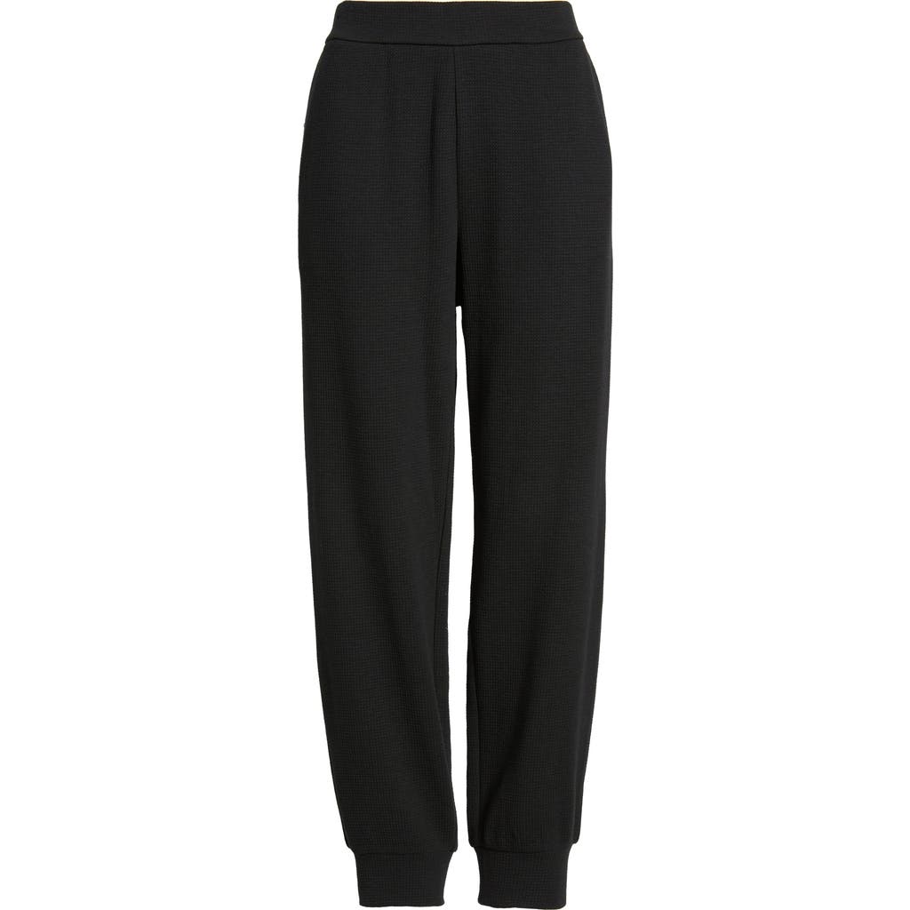 Eileen Fisher Waffle Knit Joggers In Black