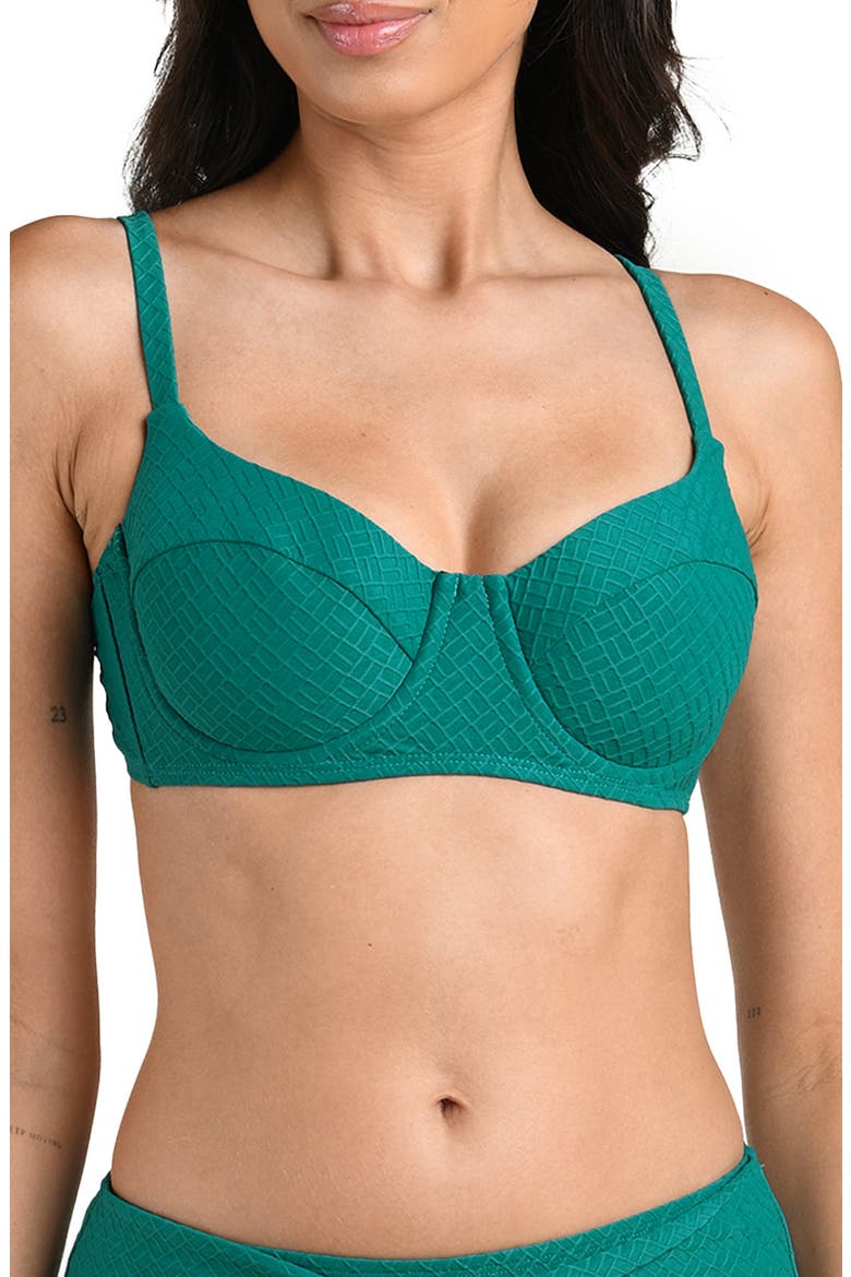 Textured Tides Underwire Bikini Top, Main, color, JUNGLE