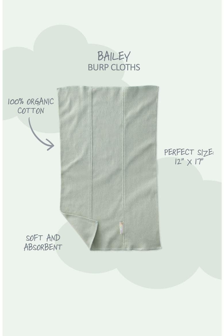 Bailey Burp Cloths, Alternate, color, SEAFOAM