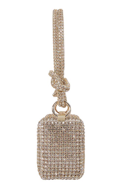 Berness Rhinestone Rectangular Shoulder Bag In Gold