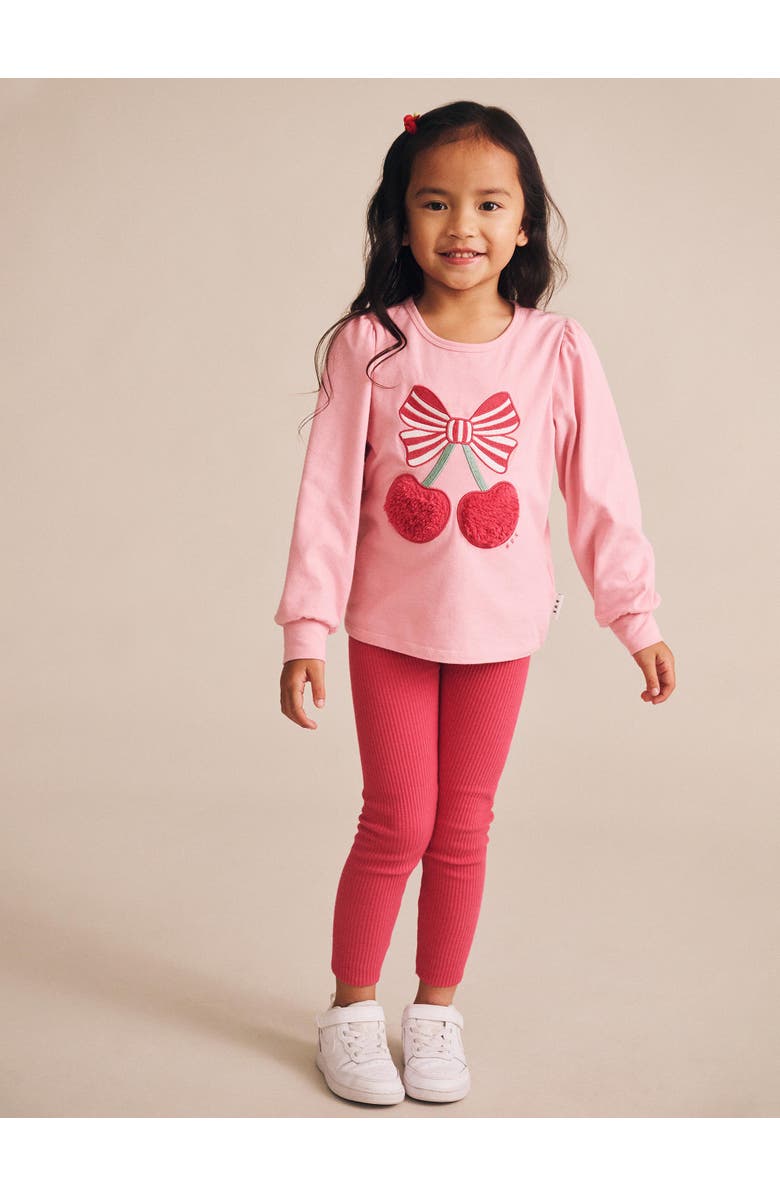 Huxbaby Cherry Pie Puff Sleeve Top, Alternate, color, Apricot