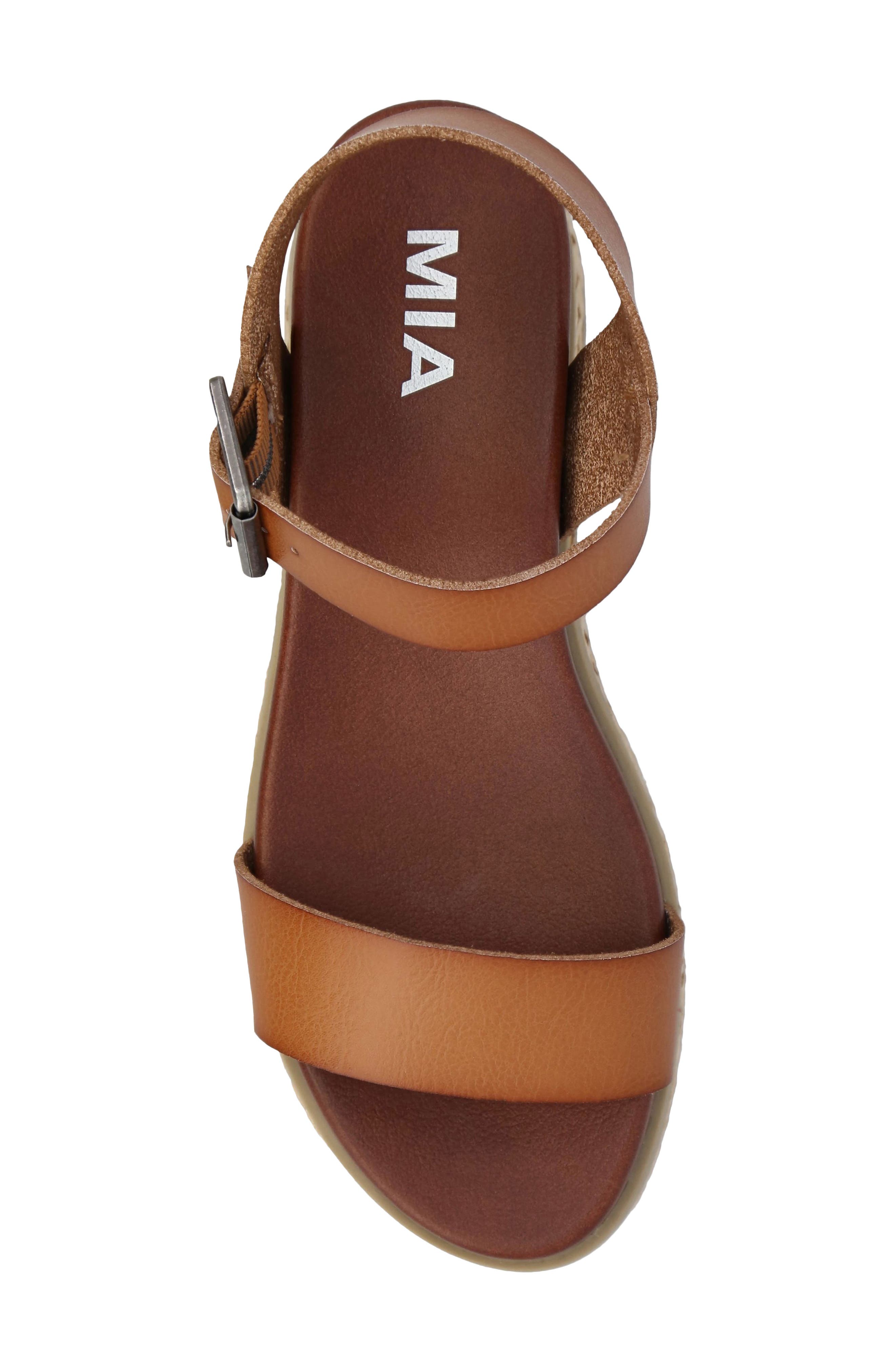 Kiera Ankle Strap Platform Wedge Sandal, Alternate, color, TAN