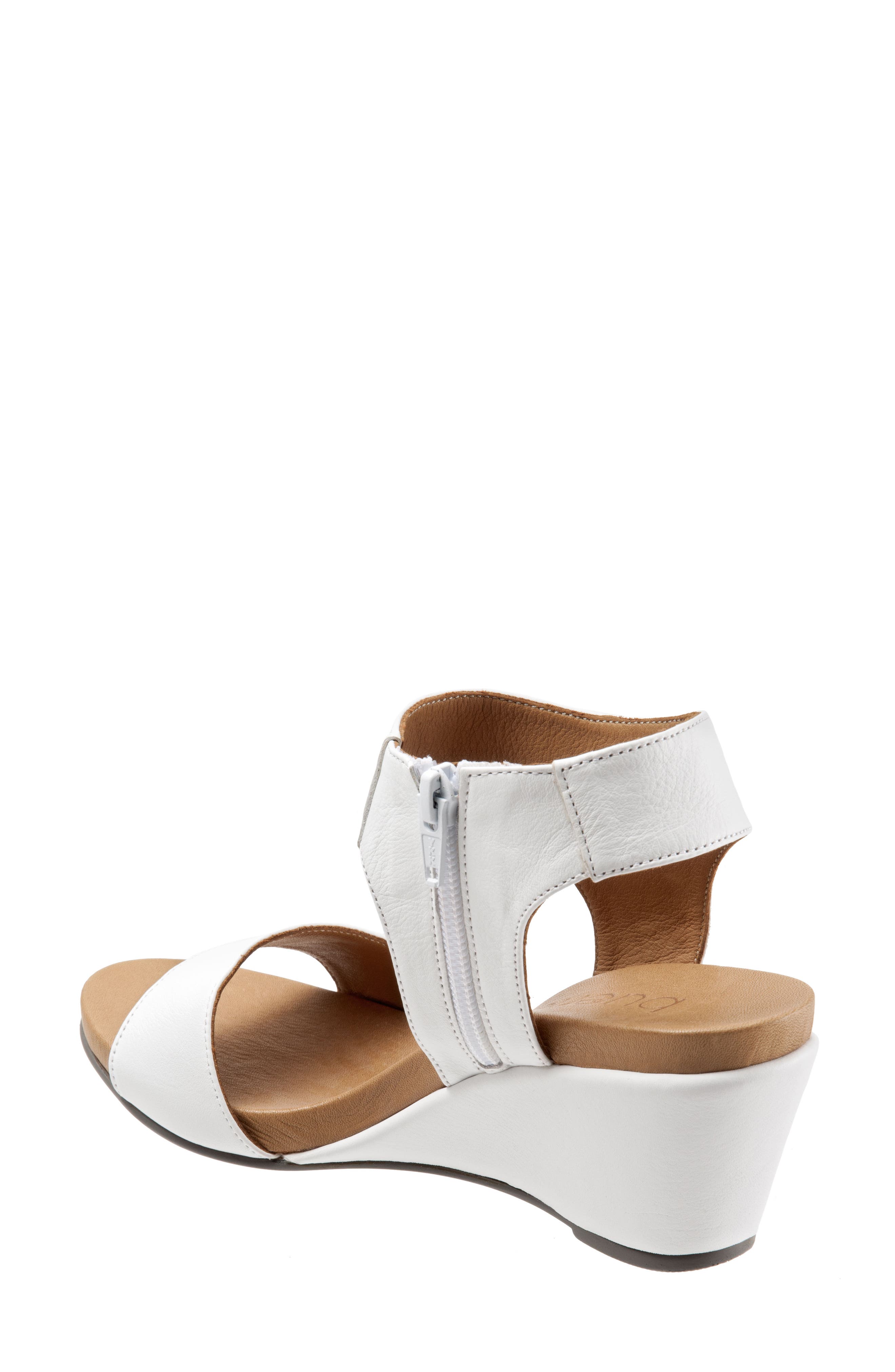 Ida Wedge Sandal, Alternate, color, WHITE LEATHER