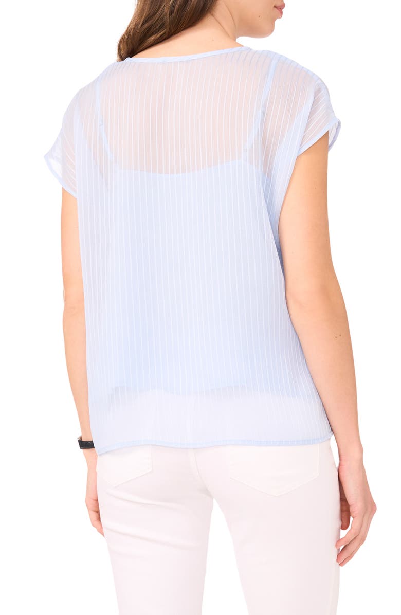 Halogen<sup>®</sup> Sheer Stripe Popover Top, Alternate, color, Frozen