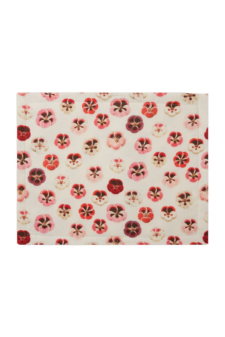 Placemats Set Of 2 (35X45) Pansy Ivory, Alternate, color, Pansy Ivory