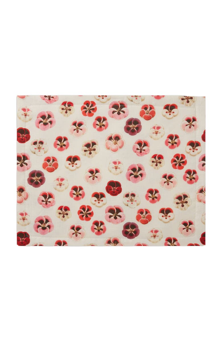 La DoubleJ Placemats Set Of 2 (35X45) Pansy Ivory, Alternate, color, Pansy Ivory