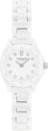 COACH Kitt White Ceramic Bracelet Watch, 21mm