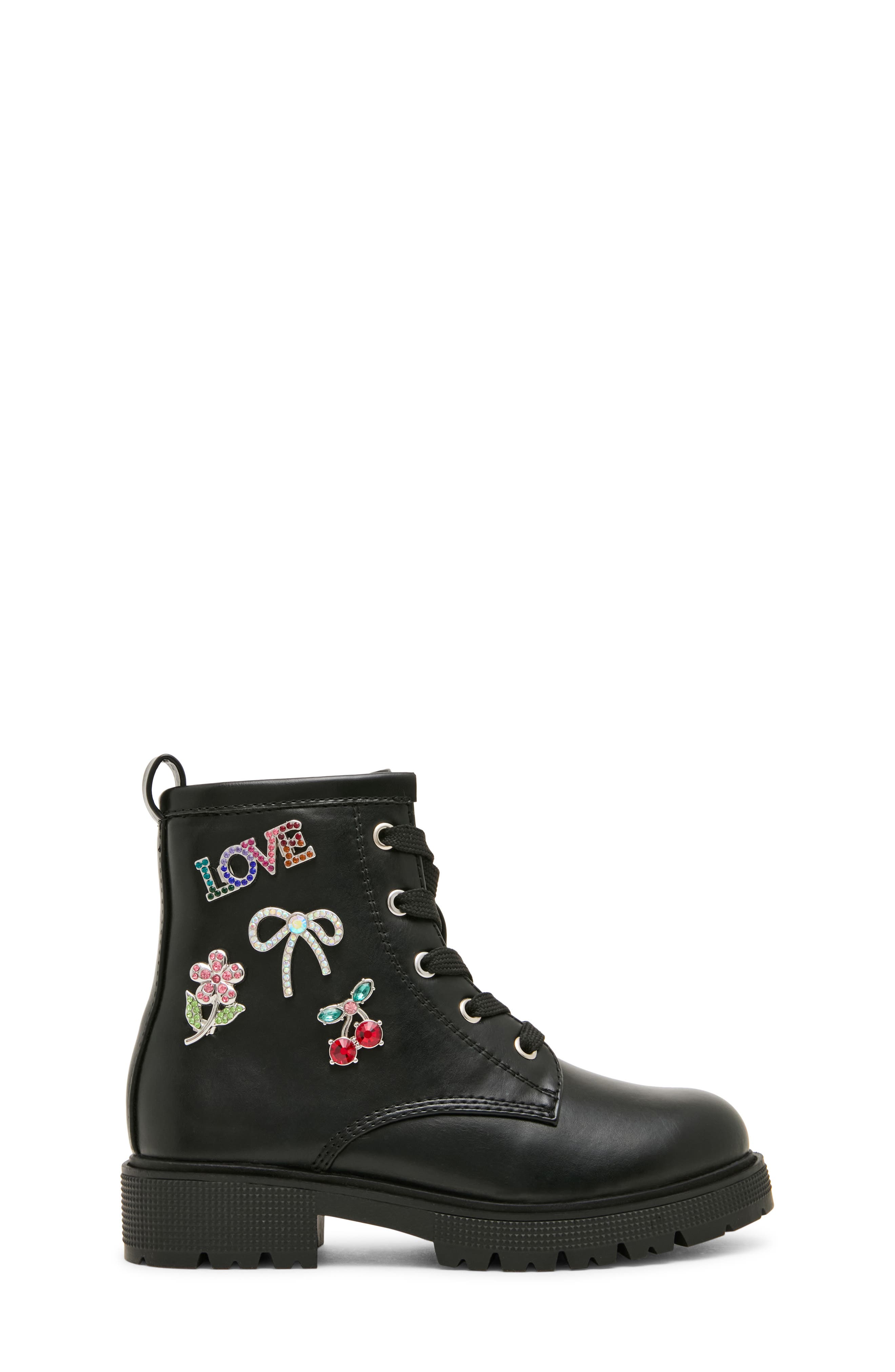 Kids' Sparky Biker Boot, Alternate, color, BLACK