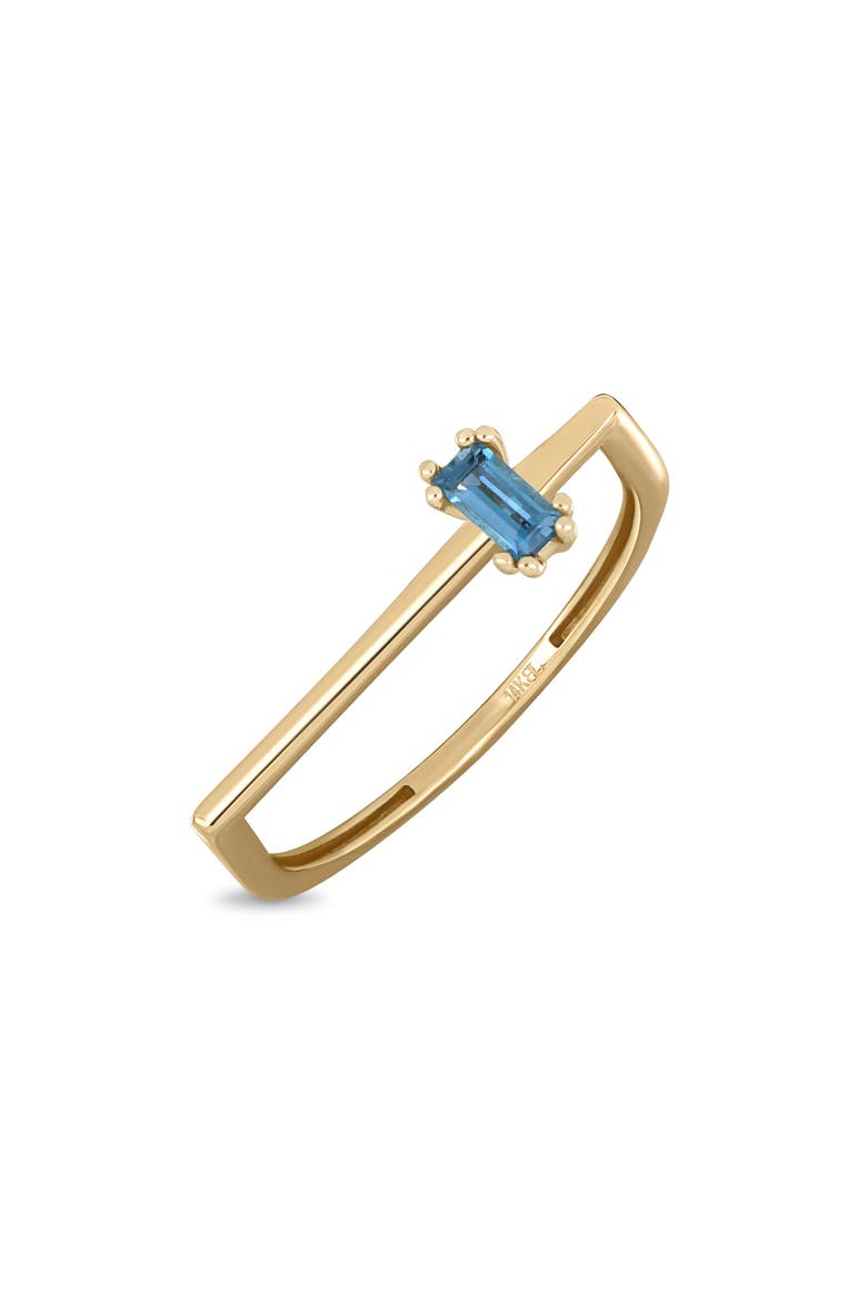 14K Yellow Gold Baguette Cut Semiprecious Stone Stackable Ring, Main, color, 14K YELLOW GOLD