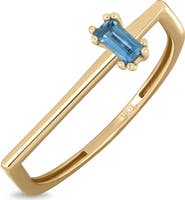 Bony Levy 14K Yellow Gold London Blue Topaz Stackable Ring
