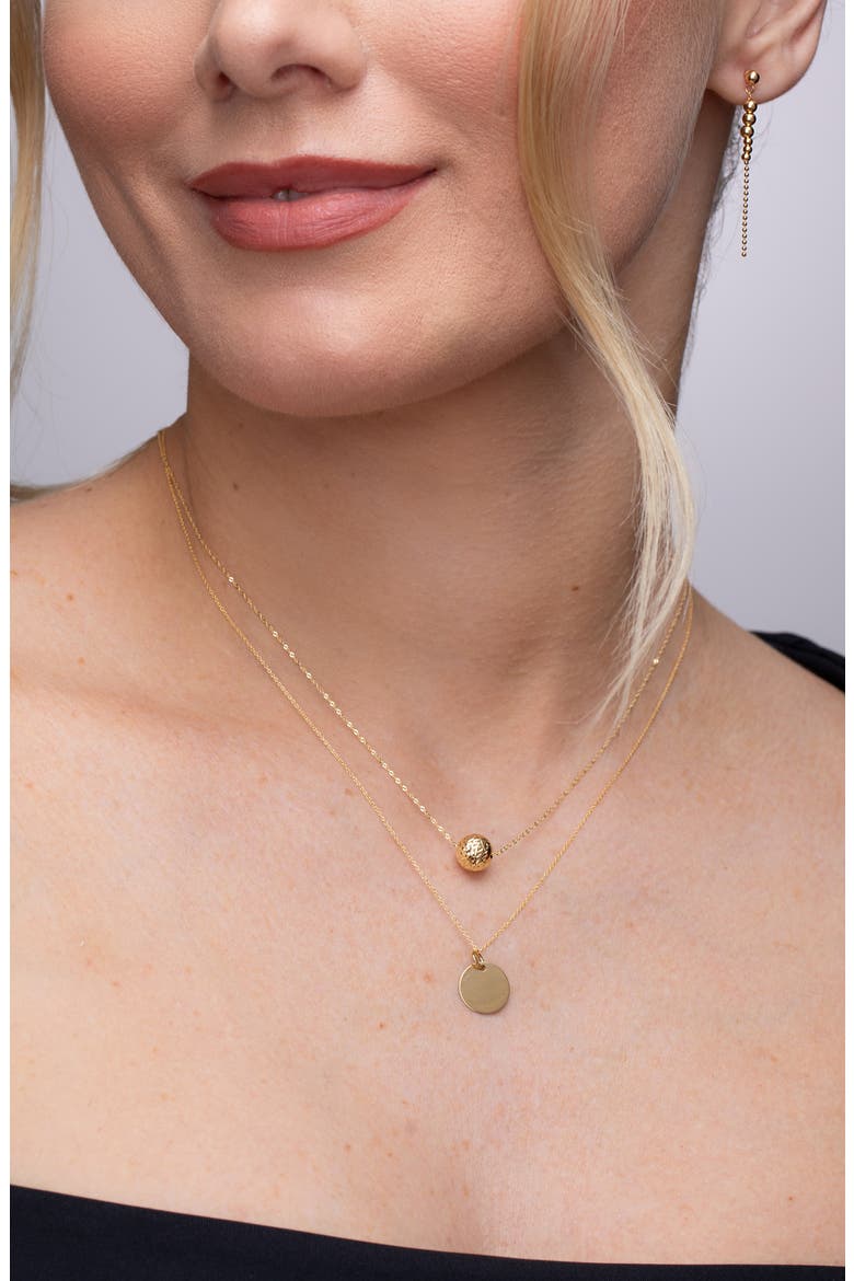 14K Yellow Gold Ball Pendant Necklace (Nordstrom Exclusive), Alternate, color, 14K YELLOW GOLD