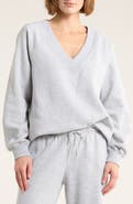 Abound Oversized V-Neck Fleece Sweatshirt