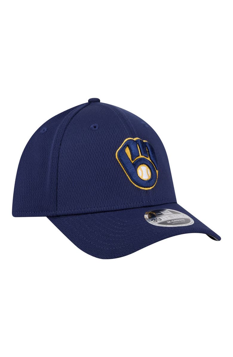 New Era Men's New Era Navy Milwaukee Brewers Dash 39THIRTY Flex Hat, Alternate, color, Navy