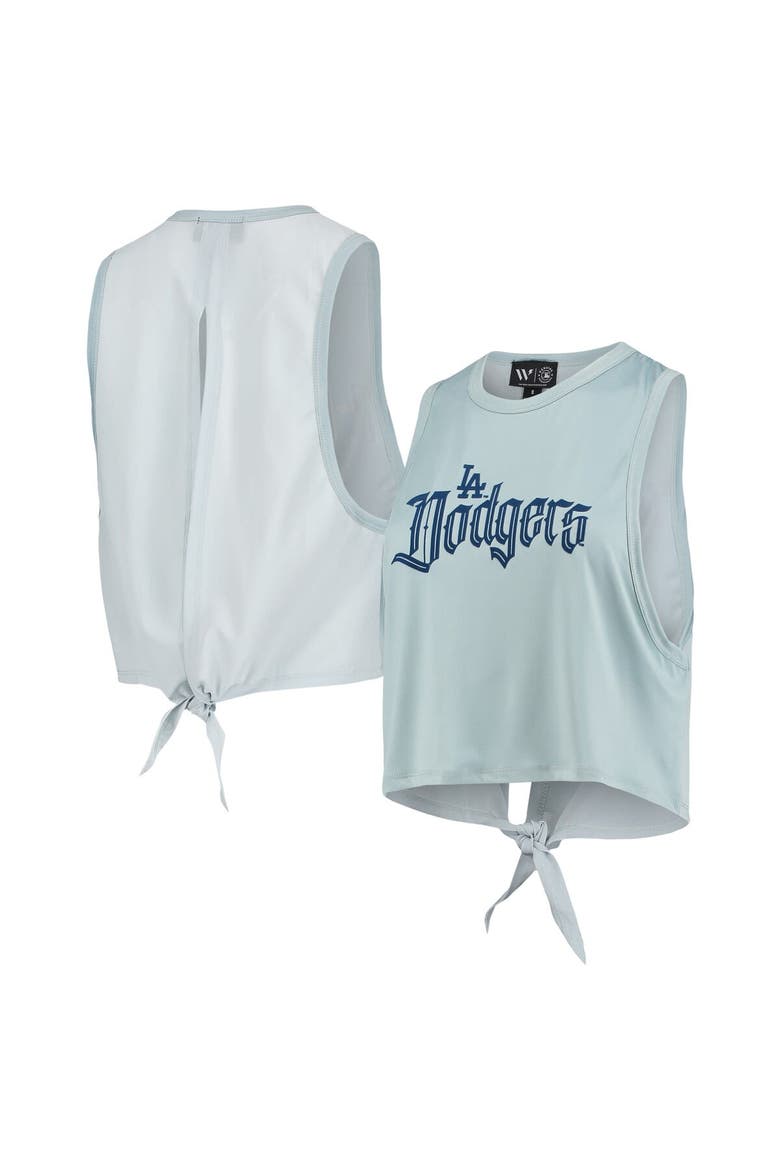 Women's The Wild Collective Light Blue Los Angeles Dodgers Open Back Twist-Tie Tank Top, Main, color, Light Blue