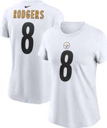 Nike Women's Nike Aaron Rodgers White Pittsburgh Steelers Name & Number T-Shirt