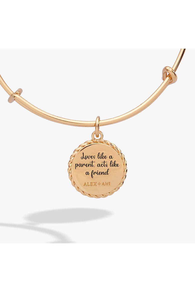 Godmother 'Loves Like A Parent, Acts Like A Friend' Charm Bangle, Alternate, color, Gold