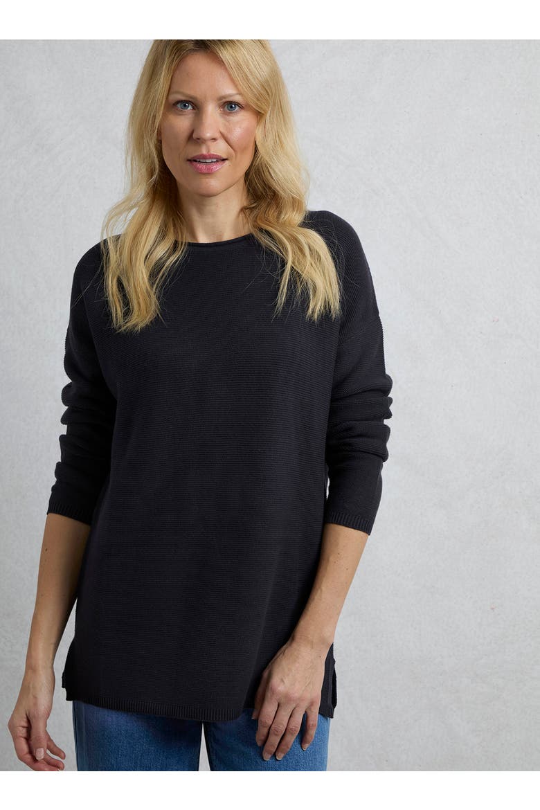 Dalla Knitted Crew Neck Jumper, Main, color, Dark Navy