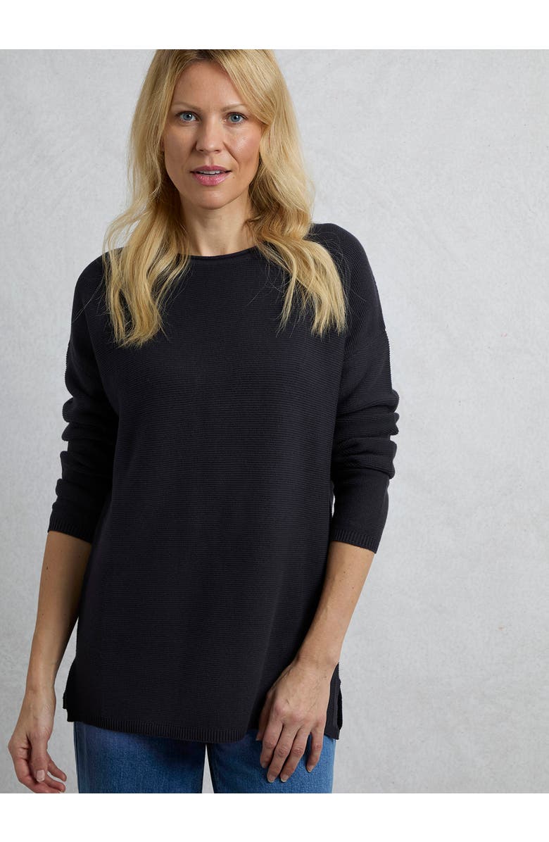 Weird Fish Dalla Knitted Crew Neck Jumper, Main, color, Dark Navy