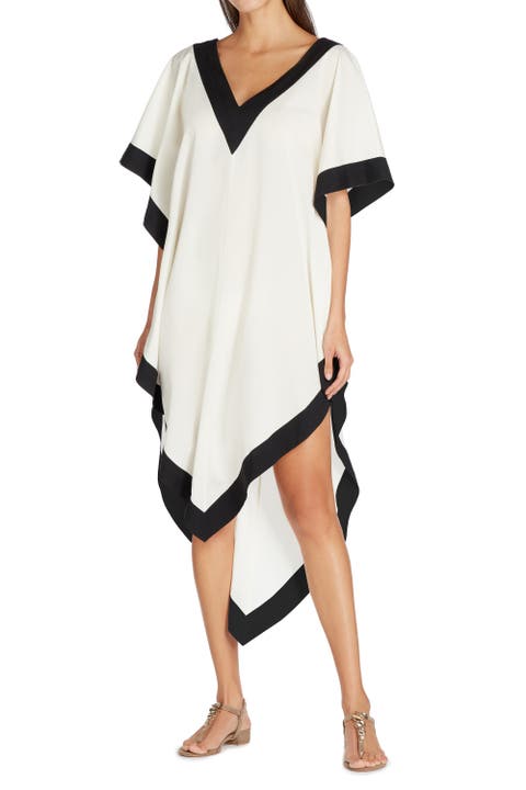 Aria High-Low Crepe de Chine Cover-up Dress