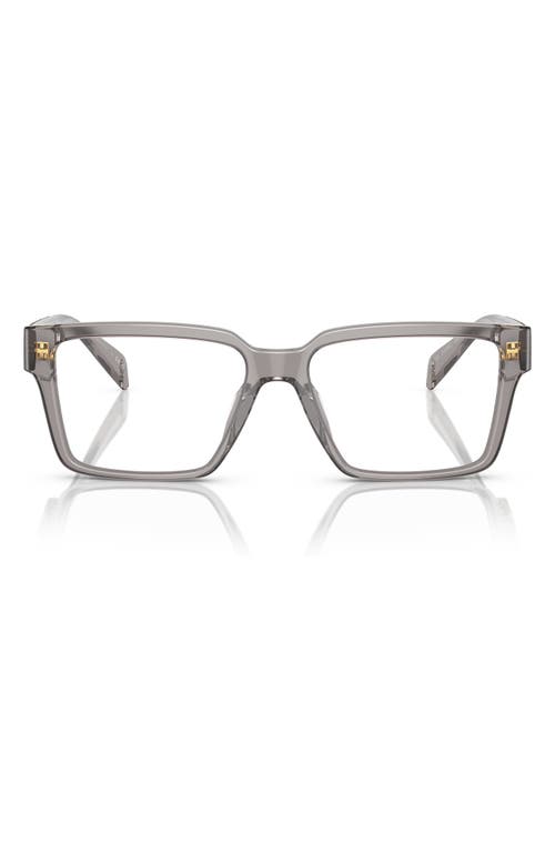 Versace 55mm Rectangular Optical Glasses In Gray