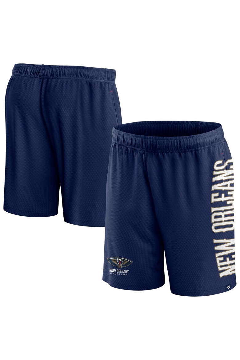 Men's Fanatics Branded Navy New Orleans Pelicans Post Up Mesh Shorts, Alternate, color, Navy