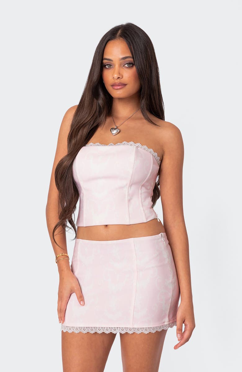 EDIKTED Sylvie Tie Dye Corset Top, Alternate, color, 