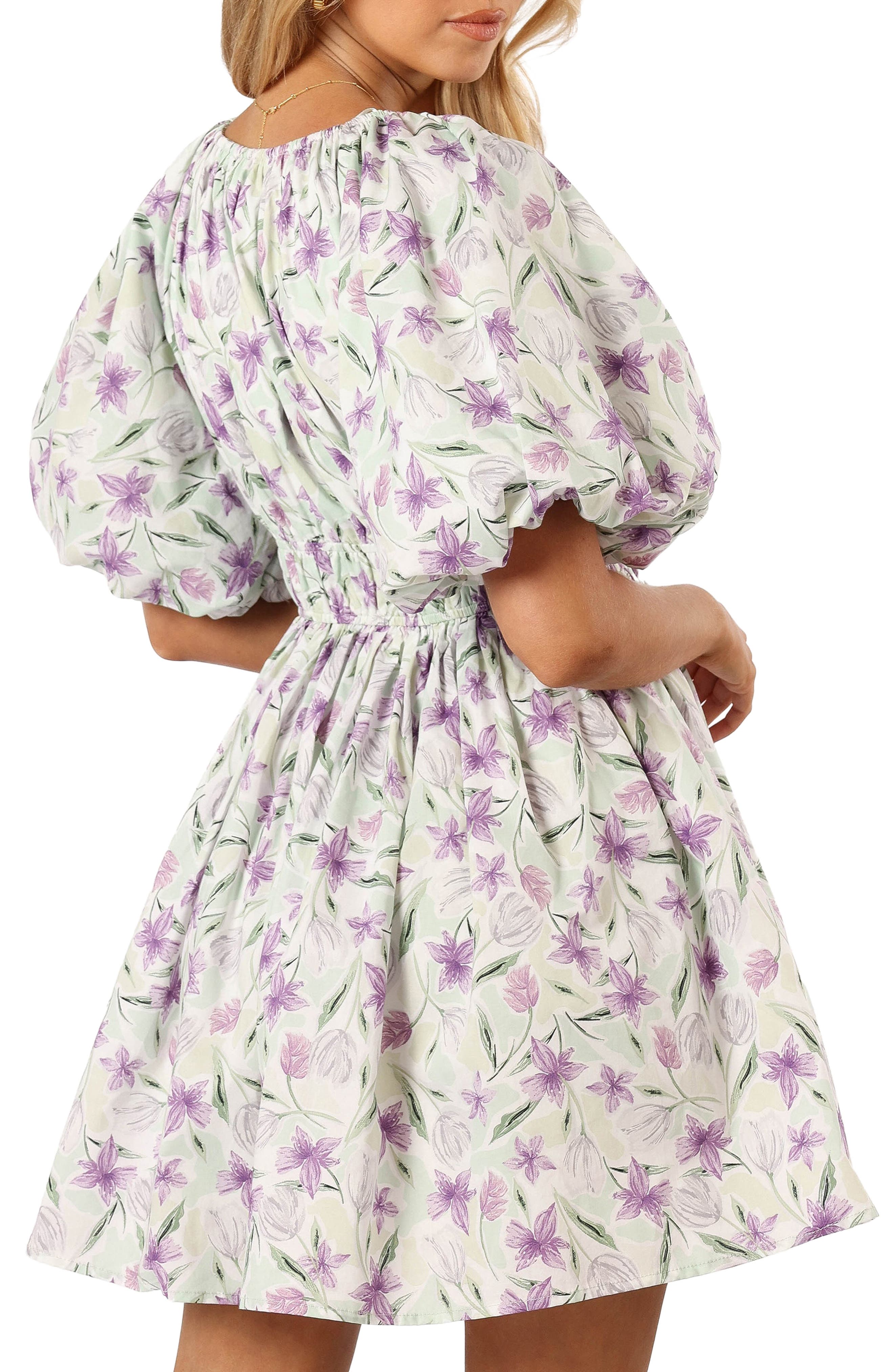 Tenaya Floral Puff Sleeve Minidress - image 2