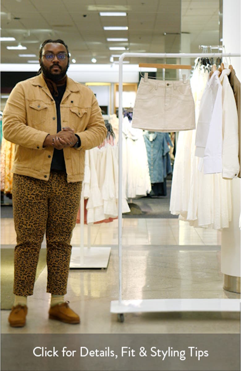 Seamed Denim Miniskirt, sales video thumbnail