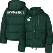 Hype and Vice Women's Hype and Vice Green Michigan State Spartans Puffer Jacket