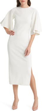 Ted Baker London Lounia Fluted Sleeve Body-Con Sweater Dress