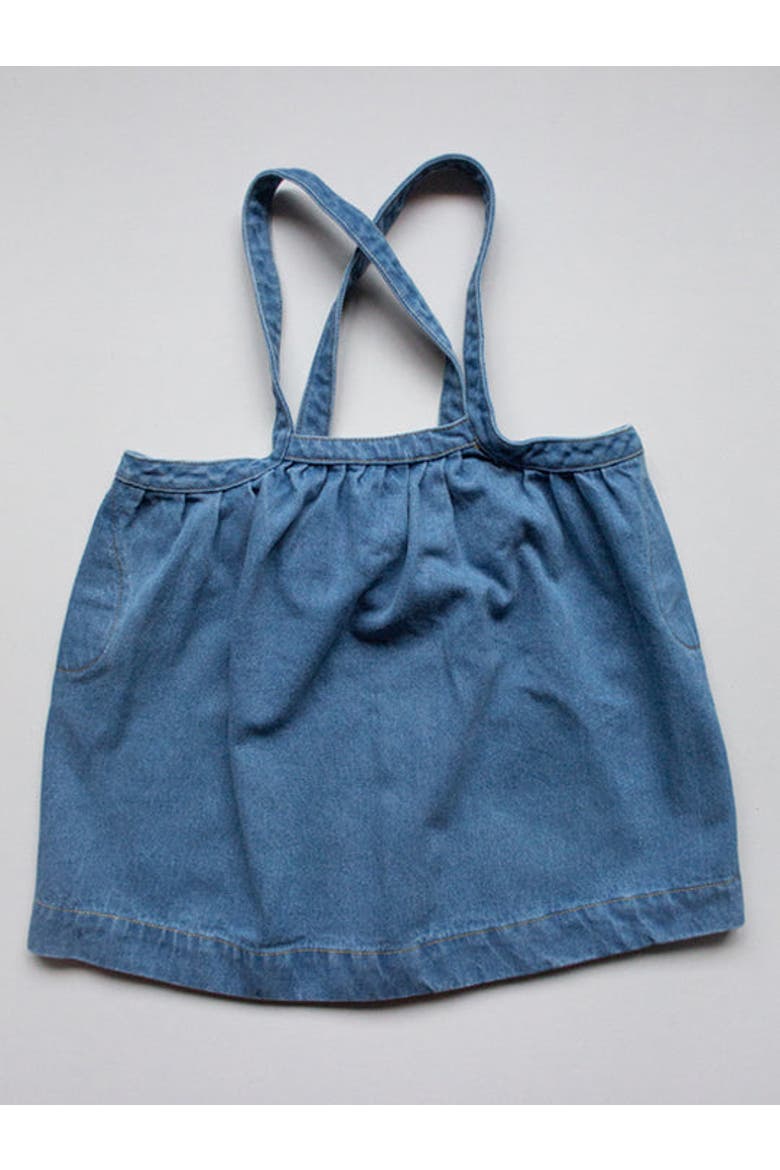 The Oversized Denim Pinafore Baby, Main, color, light denim