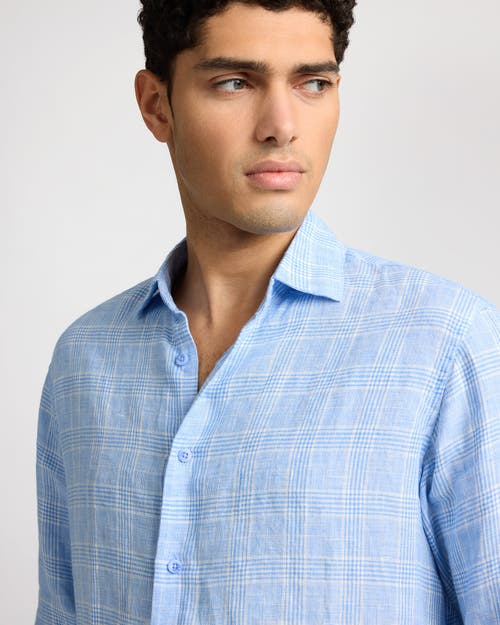 Onia Linen Long Sleeve Shirt In Blue