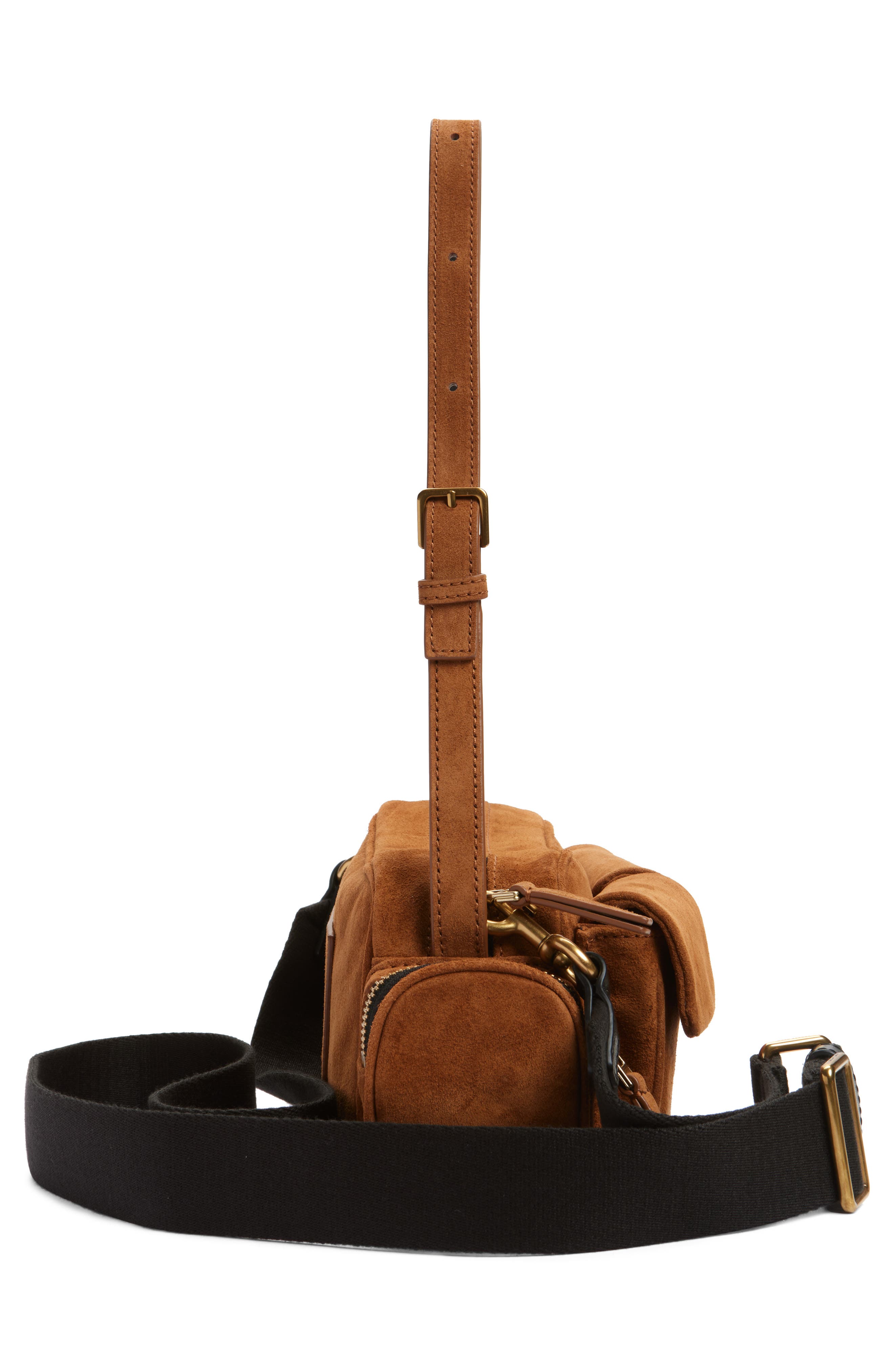 Marc Jacobs The Cargo Suede Shoulder Bag, Alternate, color, 