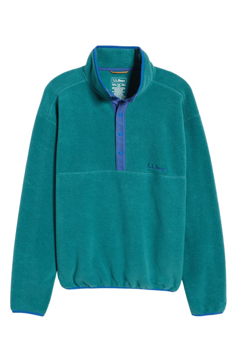 L.L.Bean Classic Fleece Half Snap Pullover, Alternate, color, Rustic Green