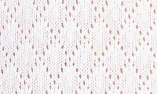 Paisley & Gray Diamond Open Knit Polo In White