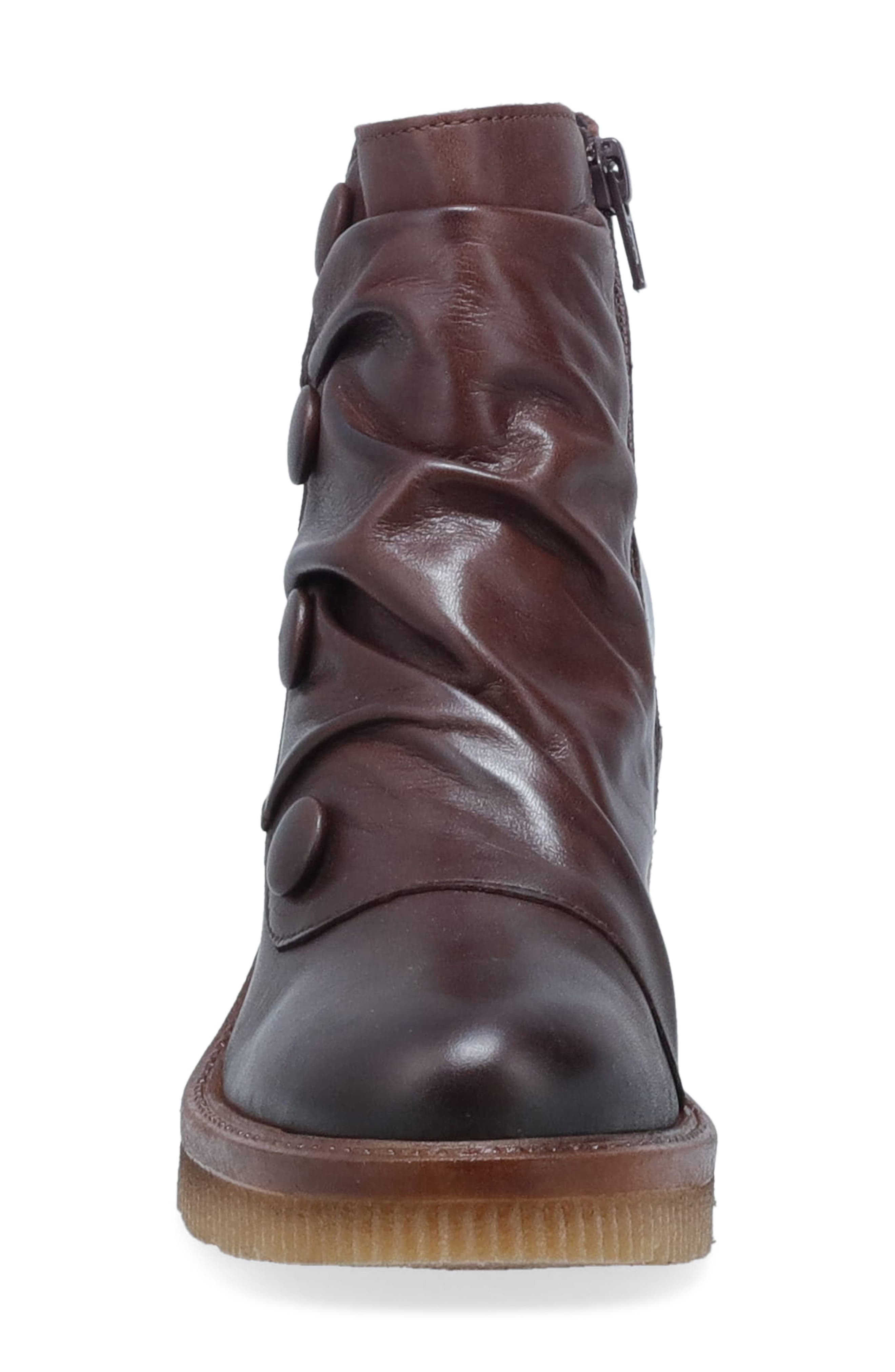 Alice Leather Wedge Bootie, Alternate, color, BROWN