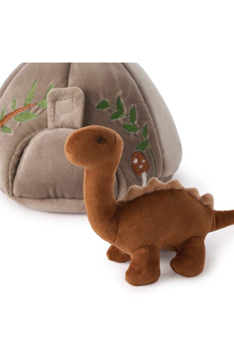 Elegant Baby Dino Friend Set of 3 Plush Toys & Storage Bag, Alternate, color, Multi