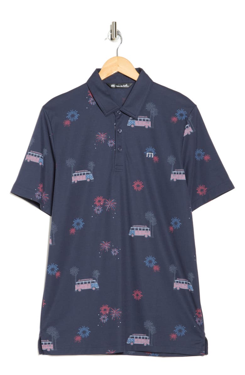 TravisMathew Firework Display Polo, Alternate, color, Blue Nights
