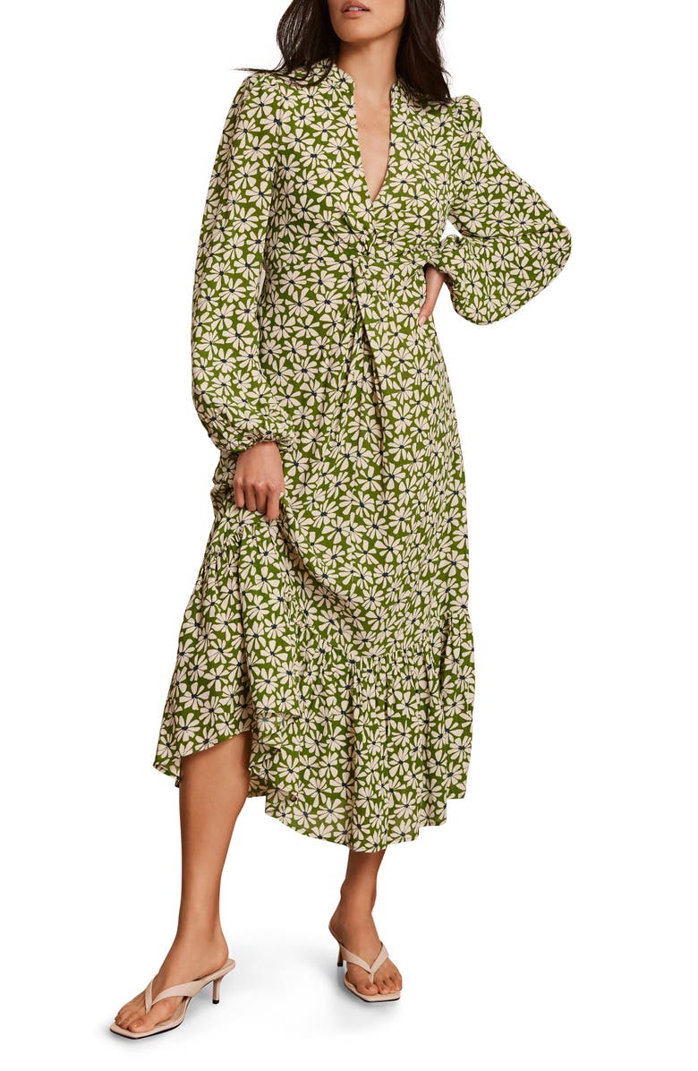 MINT VELVET Midi Dress, Main, color, Green