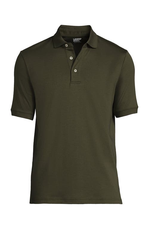 Lands' End Short Sleeve Cotton Supima Polo Shirt In Green