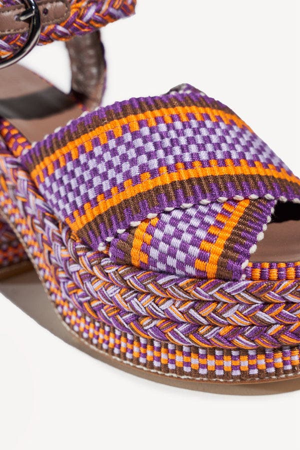 Amambaih Gala High platform sandals, Alternate, color, Orange