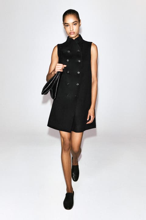 Double-Faced Wool-Blend Mini Dress