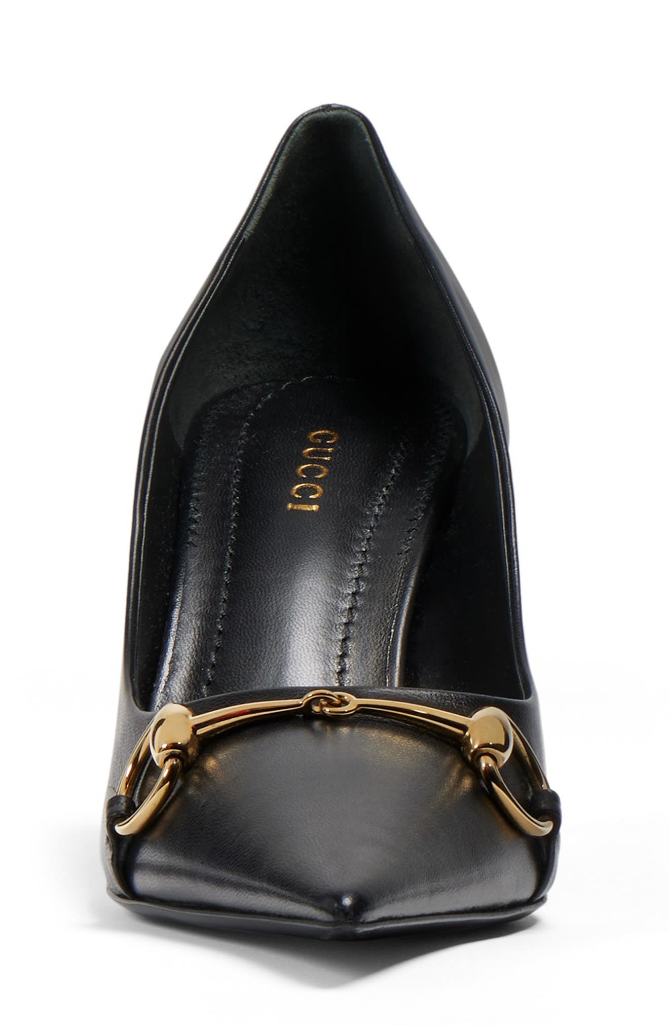 Donna Pointed Toe Horsebit Pump, Alternate, color, 1000 NERO
