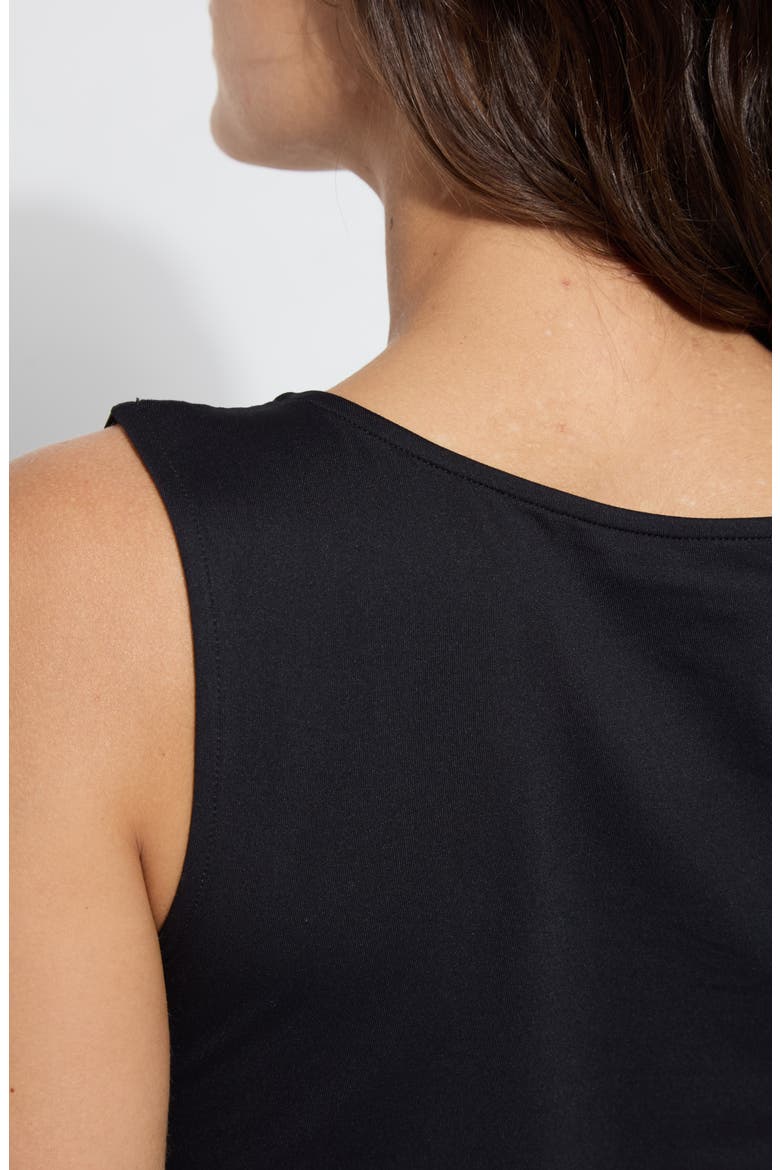 'Lyssentials Evie Scoop Neck Tank, Alternate, color, BLACK