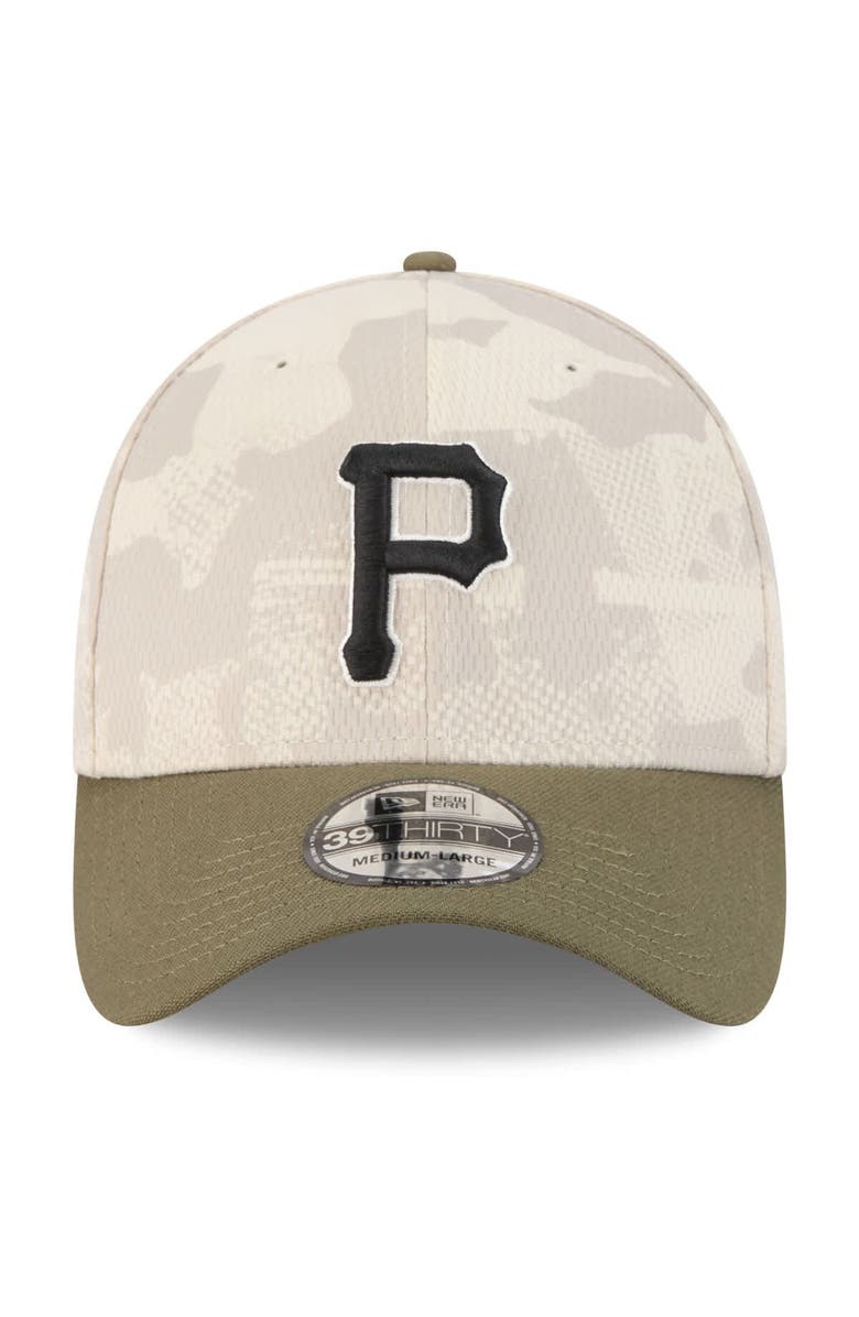 New Era Men's New Era Light Beige/Olive Pittsburgh Pirates 2025 Armed Forces Day 39THIRTY Flex Hat, Alternate, color, Light Beige