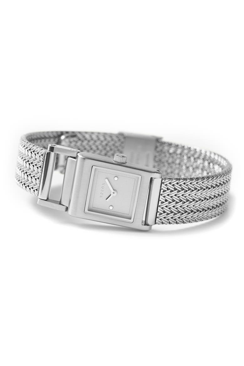 Revel Mesh Strap Watch, 18mm, Alternate, color, SILVER