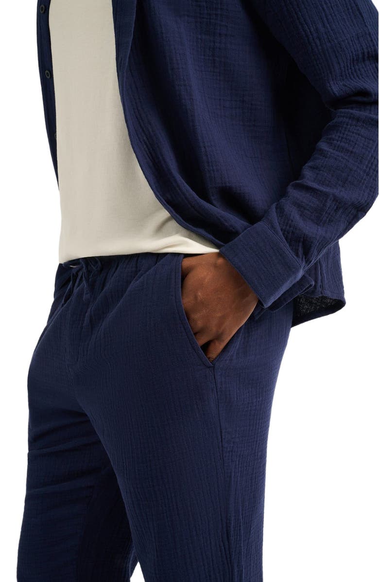Onia Cotton Gauze Pull-on Pant, Alternate, color, Deep Navy
